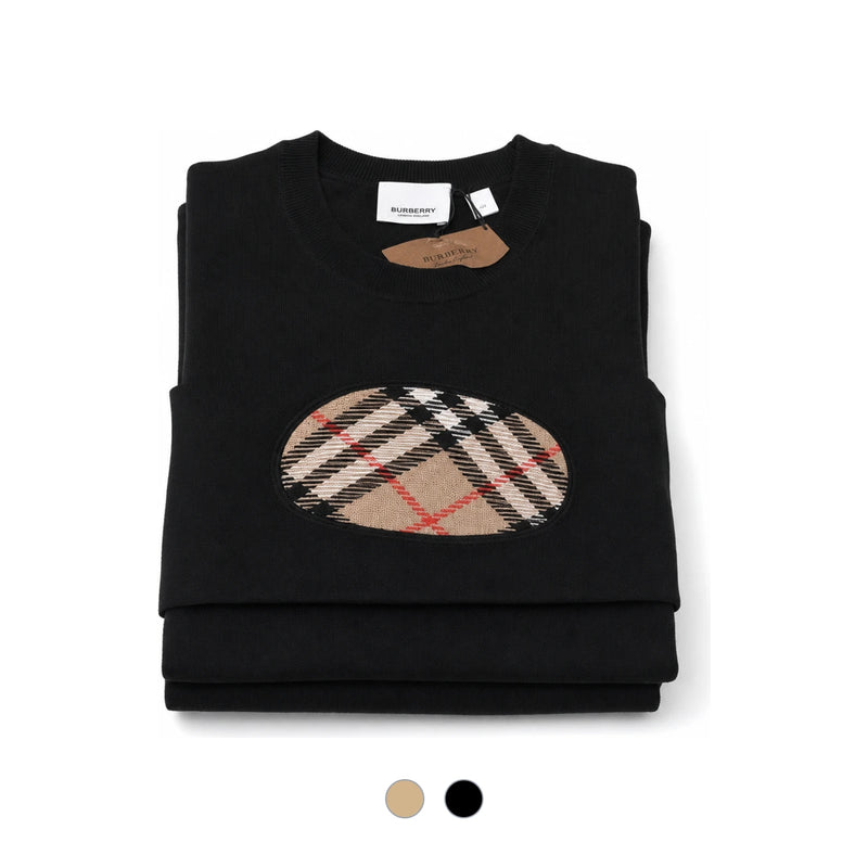 BURBERRY BEMPTON Elbow Patch Wool Crewneck Sweater Women 8075008 1