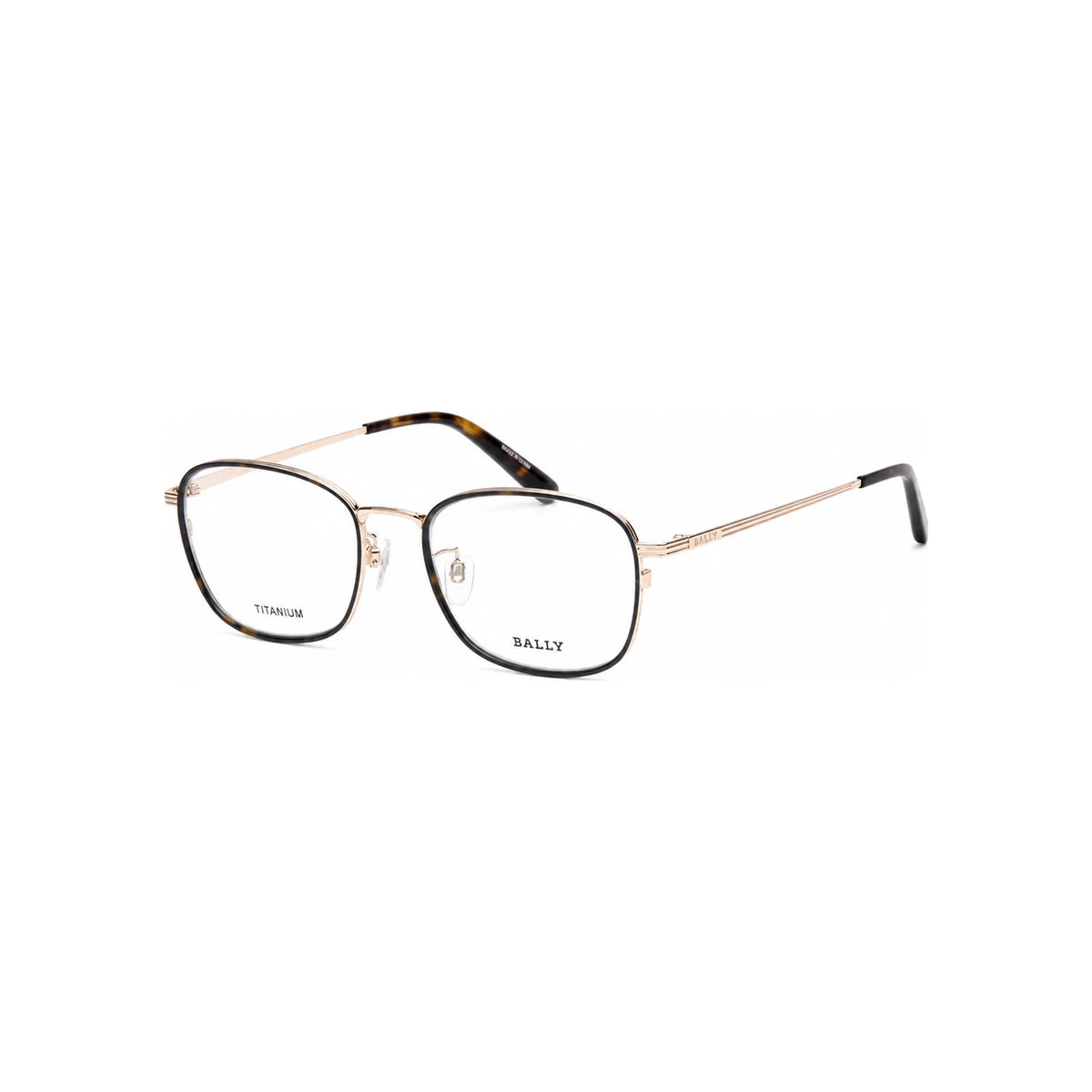 BALLY Titanium Square Metal Optical Frame Asian Fit Unisex Glasses BY5059D 002