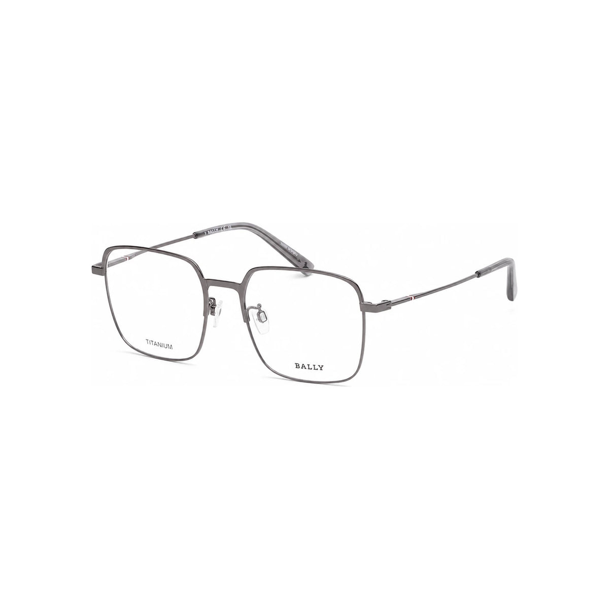 BALLY Titanium Metal Square Eyeglass Frame Asian Fit Unisex BY5059D 008