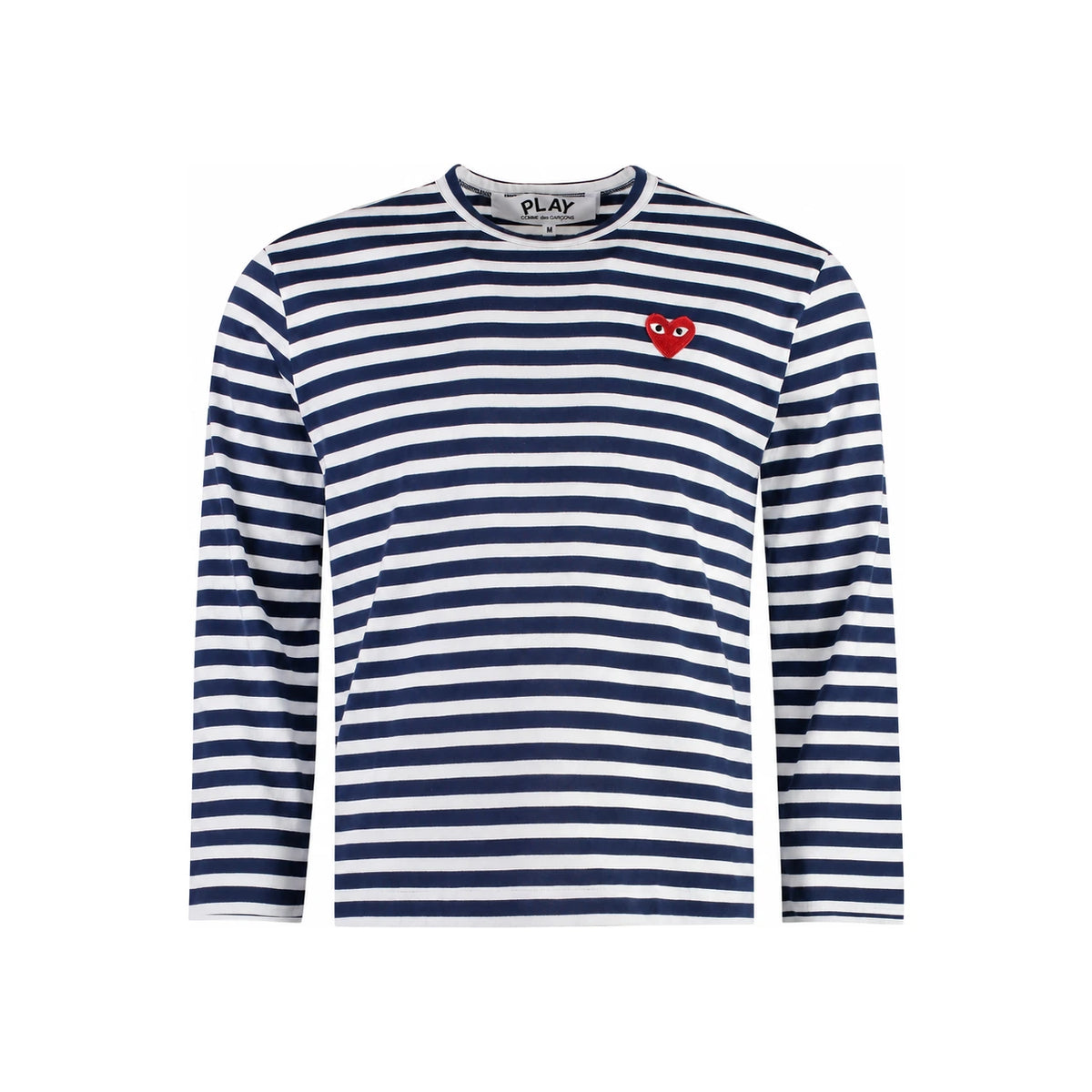 Comme des Garcons Unisex Long Sleeve T-Shirt with Red Heart Patch