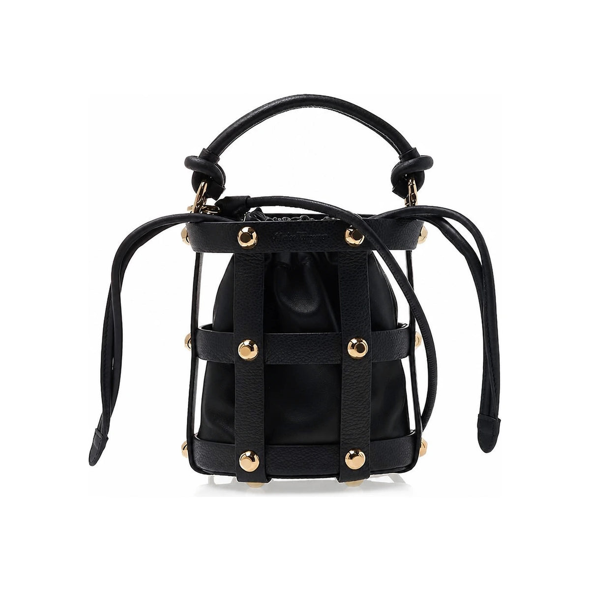 Ferragamo Cage Small Shoulder Bag for Women 21 1488 NERO 0752649