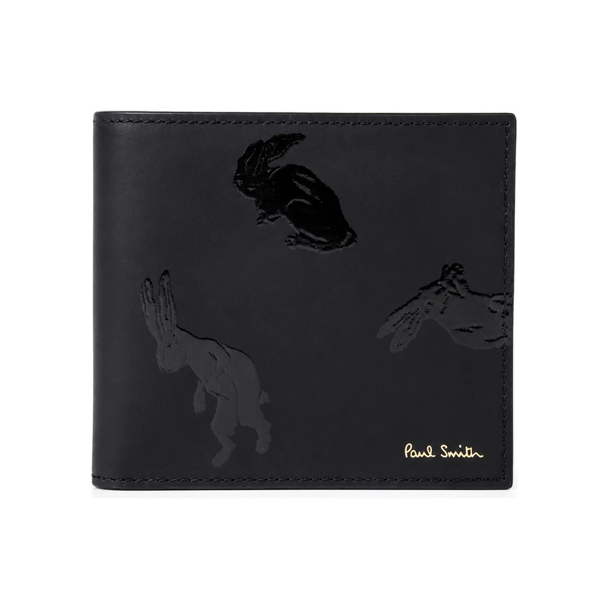 Paul Smith Logo Rabbit Black Bifold Wallet for Men M1A 4832 IRABBI 79