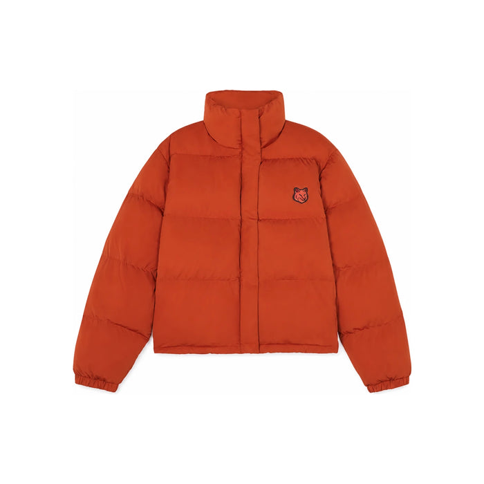 Maison Kitsune Bold Fox Head Patch Cropped Down Jacket Padded