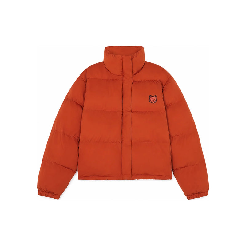 Maison Kitsune Bold Fox Head Patch Cropped Down Jacket Padded