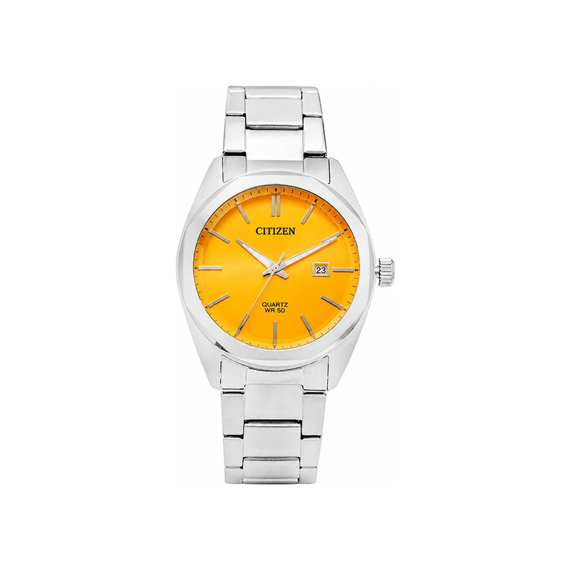 CITIZEN Silver-Tone Fabric Strap Men's Watch BI5110 54Z