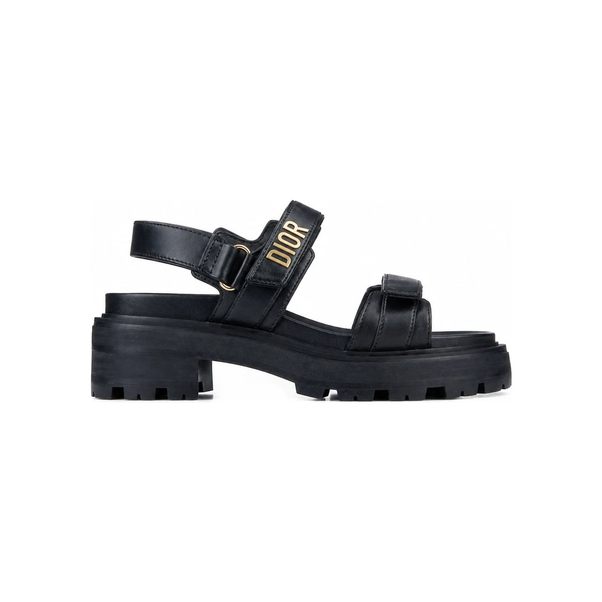 DIOR Act Sandals Women’s Slides Black Leather