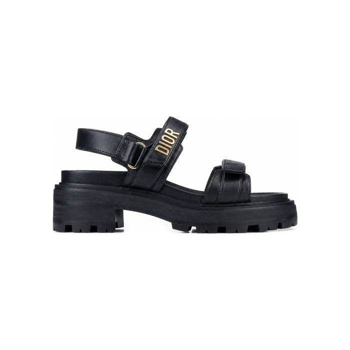 DIOR Act Sandals Women’s Slides Black Leather