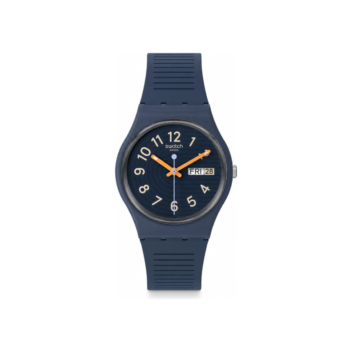 Swatch Women’s Watch Urethane Band Rub SO28I700 ESSENTIALS TRENDY LINES AT NIGHT