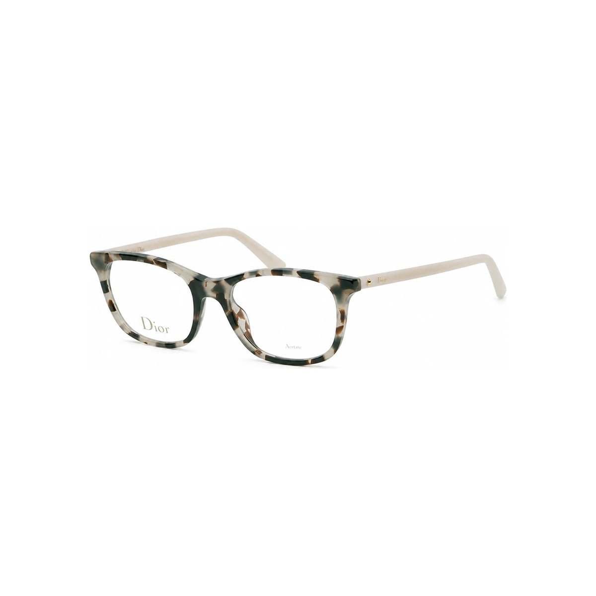 DIOR Havana White Acetate Unisex Eyeglass Frames MONTAIGNE18 C9K
