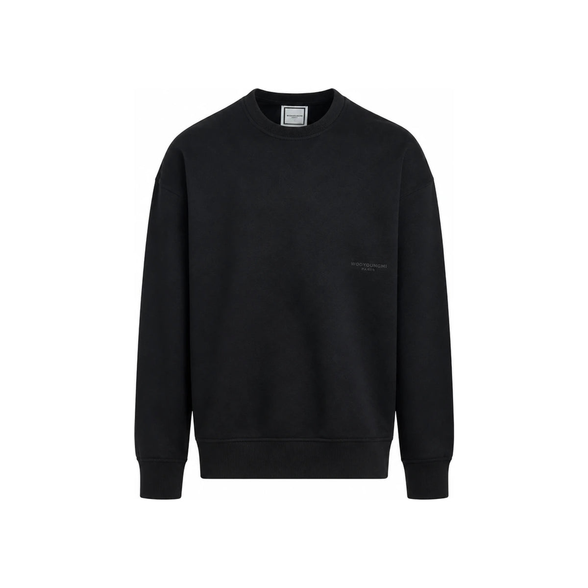 WOOYOUNGMI Leather Patch Sweatshirt Black Women’s M241TS22 743B
