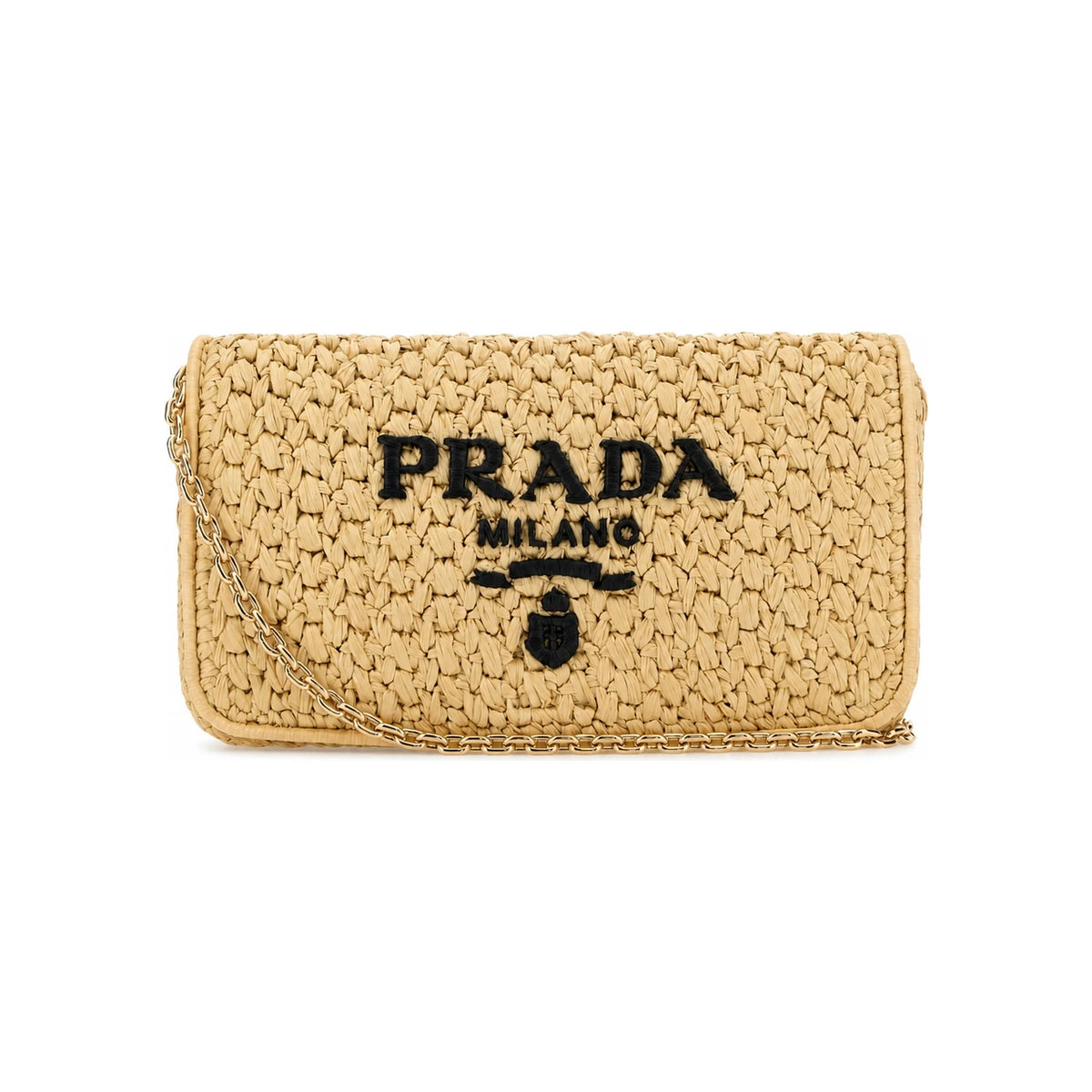 PRADA Leather Shoulder Bag Black