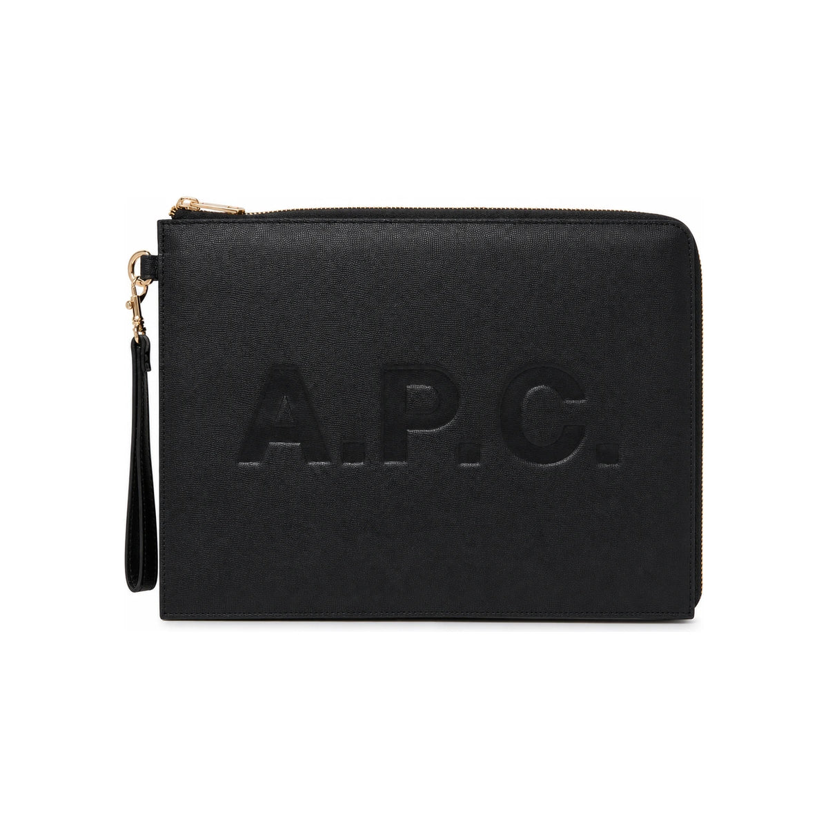 A.P.C. Logo Tablet Market Clutch Black PUABL M63567 LZZ