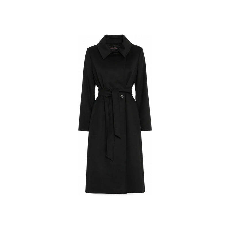 Max Mara Belted Wool Coat Black