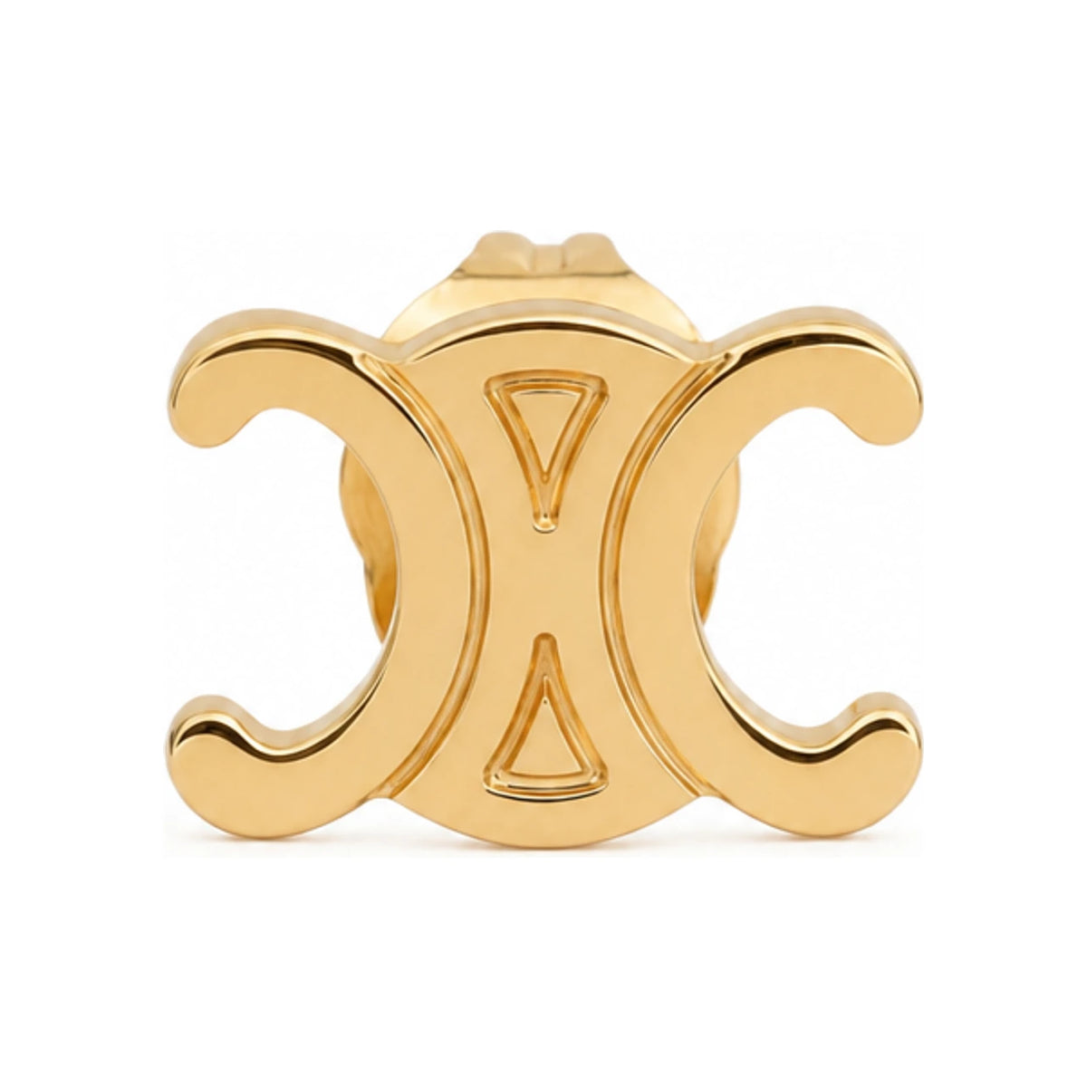 CELINE Triomphe Women's Earrings Gold-Tone