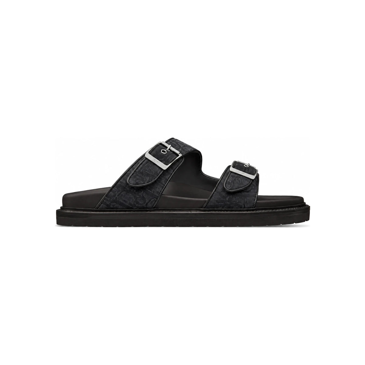 DIOR Black Aqua Slide Sandals Dior Oblique Jacquard