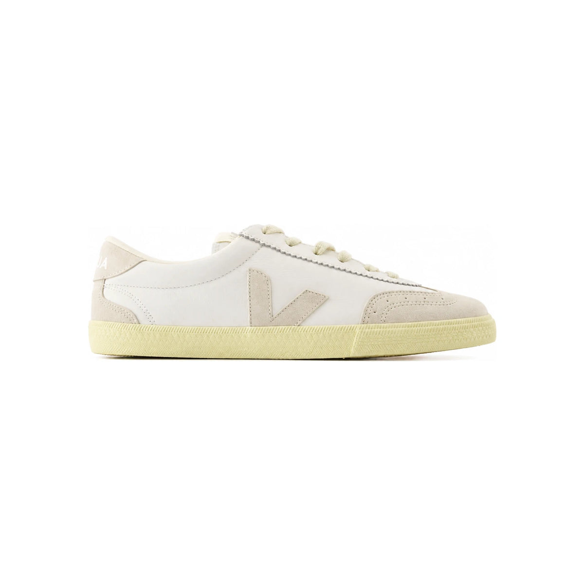 VEJA V-10 Leather White Natural Low Top Sneakers VO2003852B