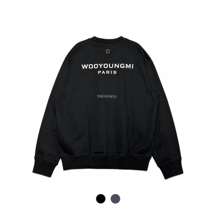 WOOYOUNGMI Back Logo Long Sleeve Sweatshirt Tee W243TS27