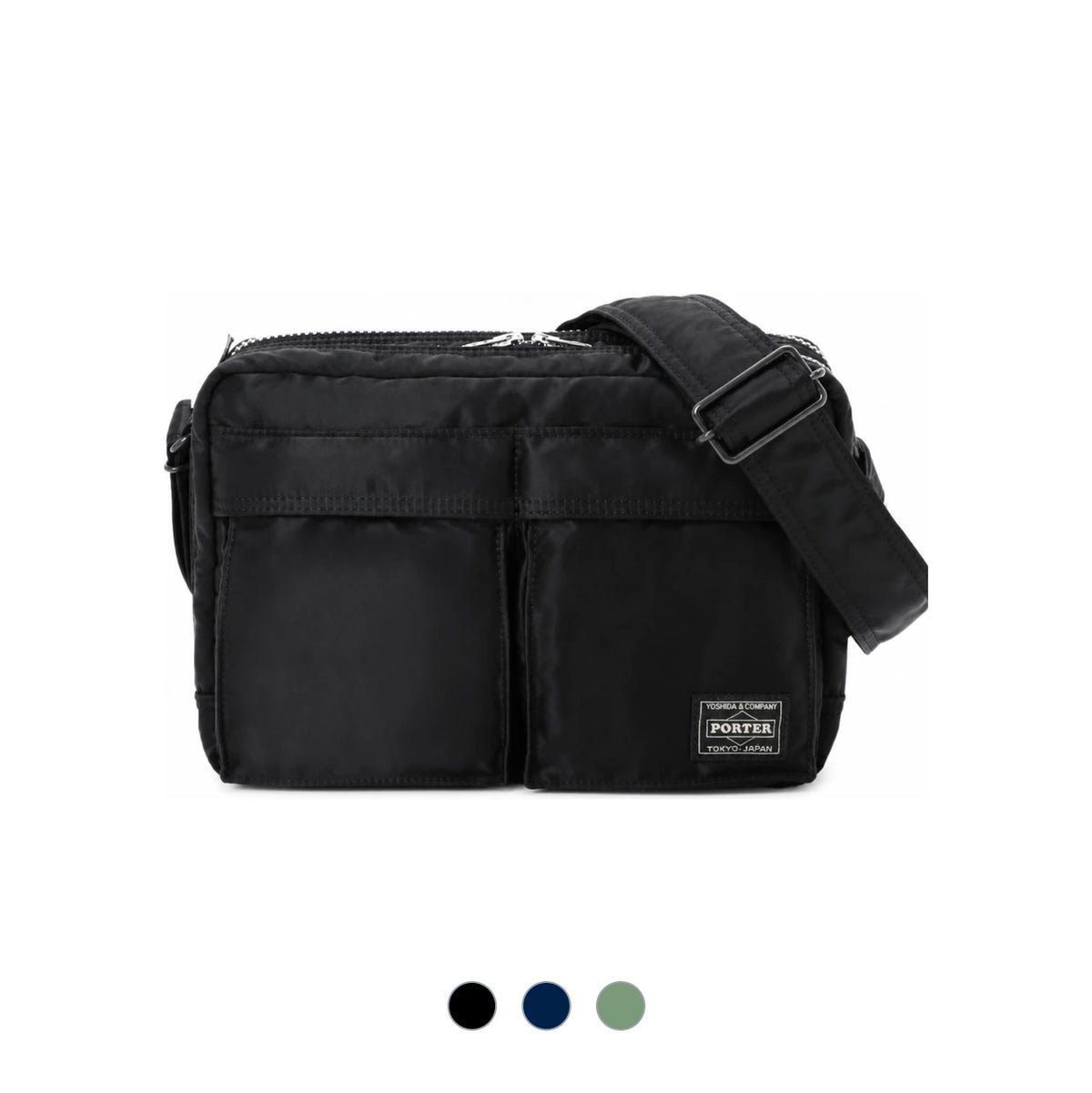 PORTER Black Sling Shoulder Bag Unisex Crossbody 622 15154