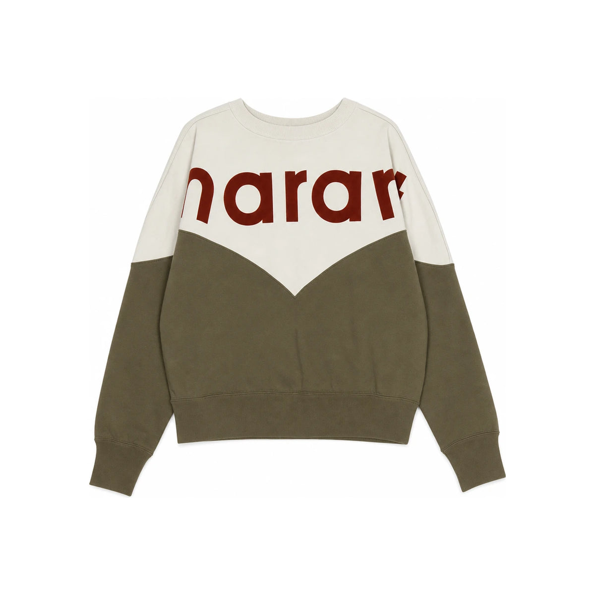 Isabel Marant Houston Fleece-Lined Crewneck Sweatshirt Ecru Unisex