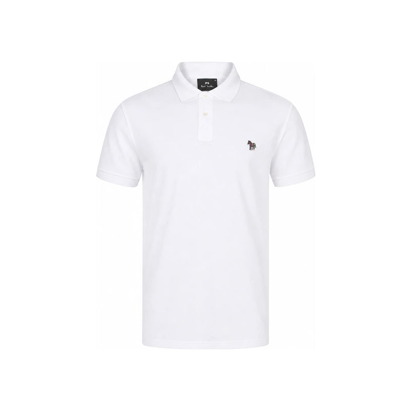 Paul Smith White Zebra Logo Polo Shirt for Men M2R183 KKZEBRA 01
