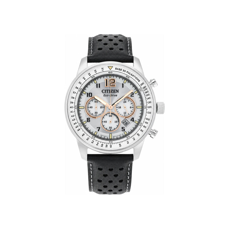 CITIZEN Gray Fabric Strap Chronograph Men's Watch CA4500 24H