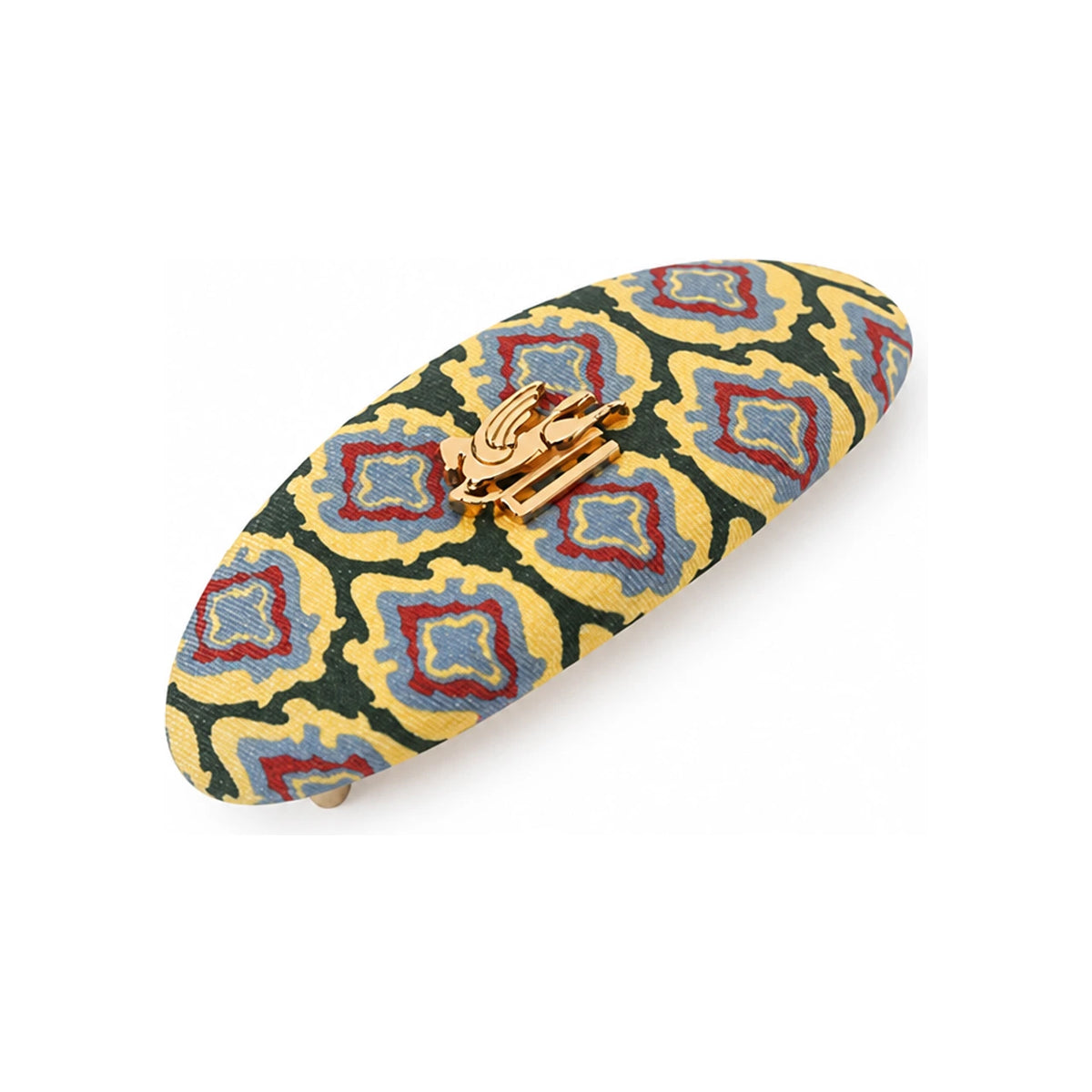 Etro Pegasus Detail Print Silk Hair Clip