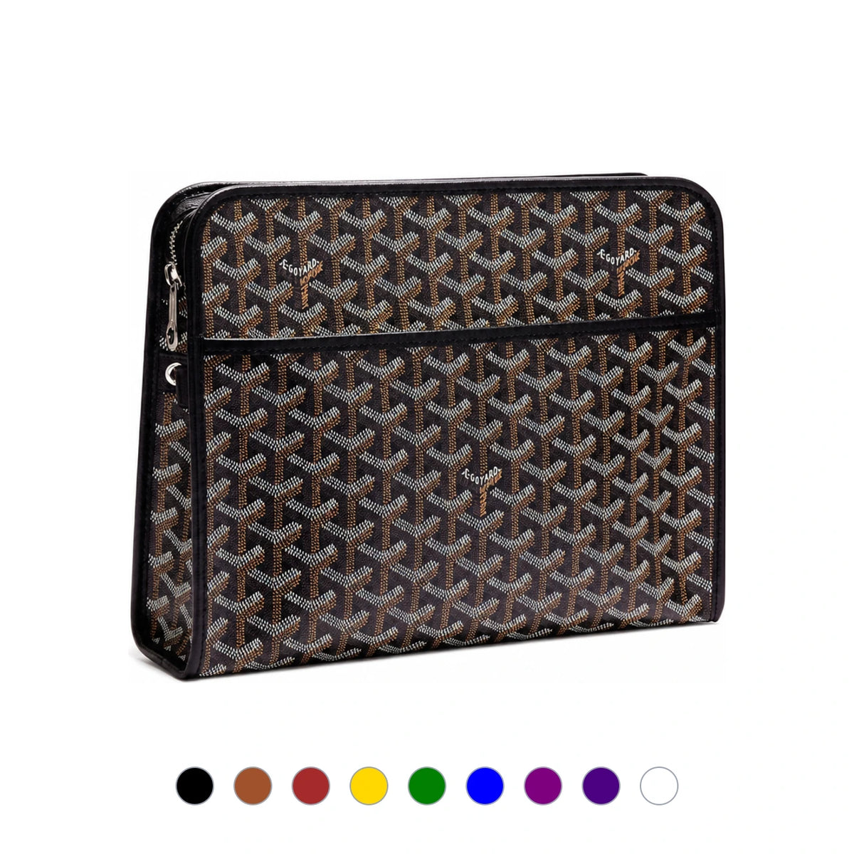 GOYARD Black JOUVENCE MM Leather Clutch for Women