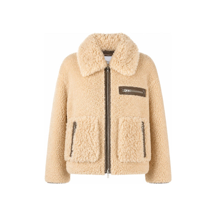 STAND STUDIO Faux Shearling Jacket for Women 61955907110210 DOM