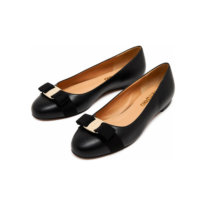 Ferragamo Black Varina Soft Ballet Flats 0775746