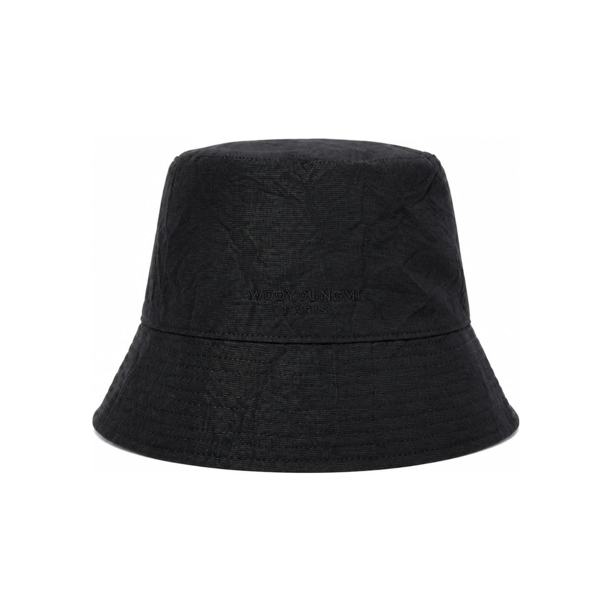WOOYOUNGMI Crinkled Black Unisex Safari Bucket Hat W231AC53 929B