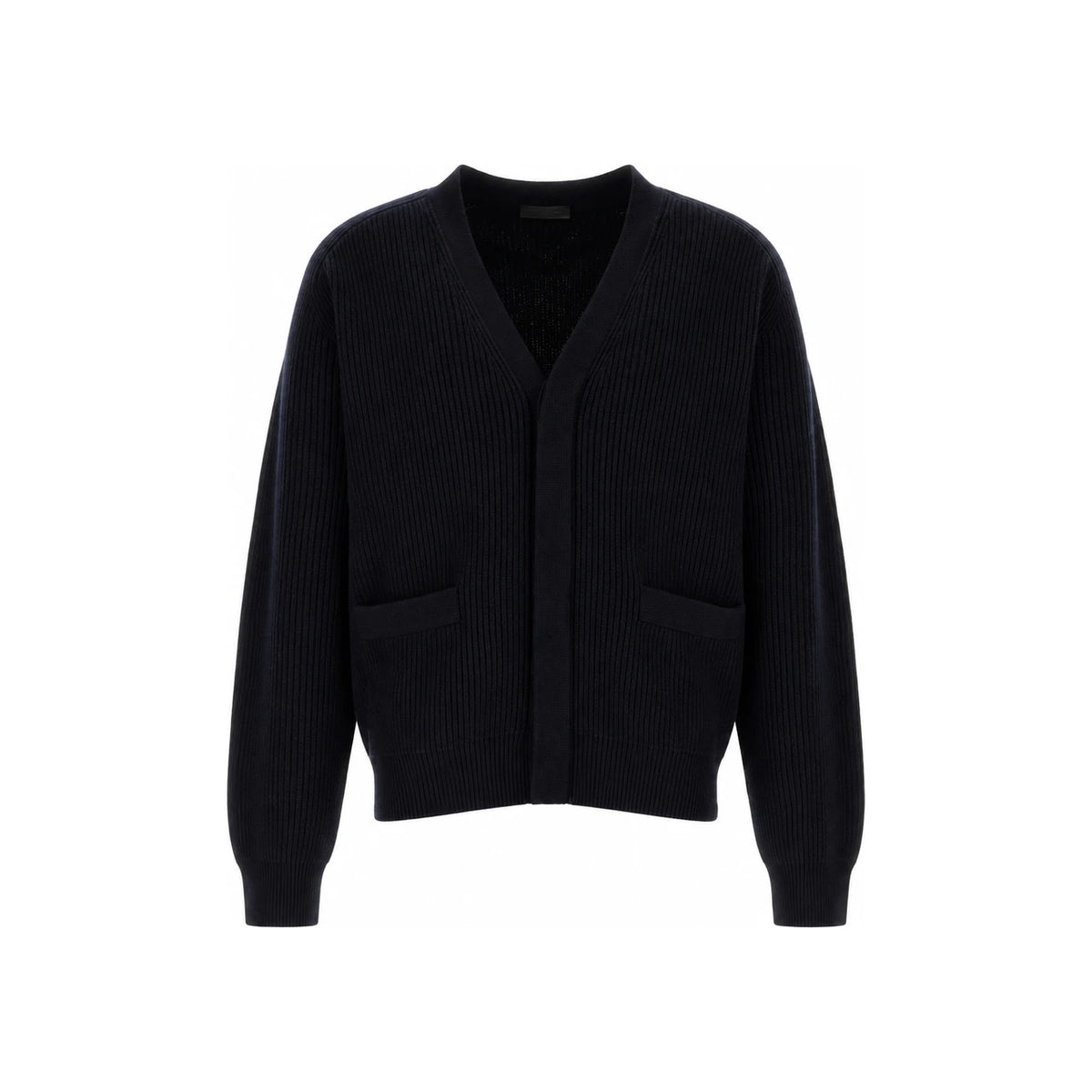 PRADA Black Wool Knit Cardigan for Men