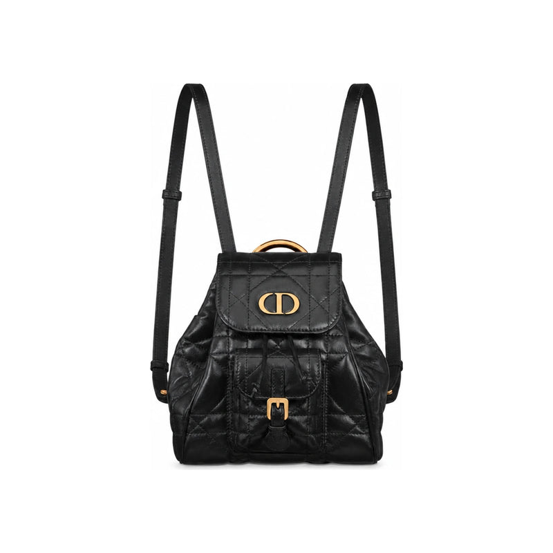 DIOR Caro Small Backpack Black Leather M6302UNOZ M900