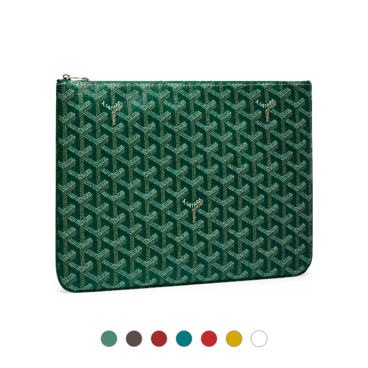 GOYARD Green Senat Clutch Pouch for Women