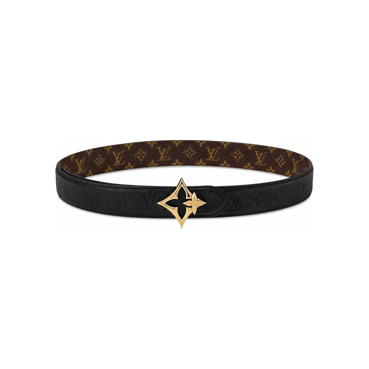 Louis Vuitton LV Flowergram Reversible Belt 30mm Black/Brown Leather M8373