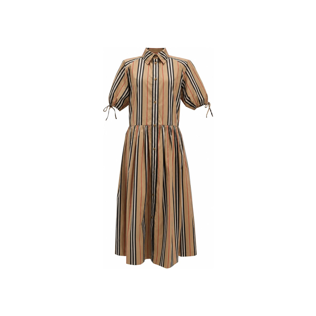 BURBERRY Maddington Check Short-Sleeve Ribbon Dress 8084317