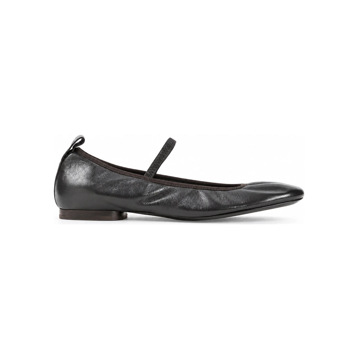 Lemaire Dark Chocolate Square Toe Ballet Flats FO0138 LL0115 BR490