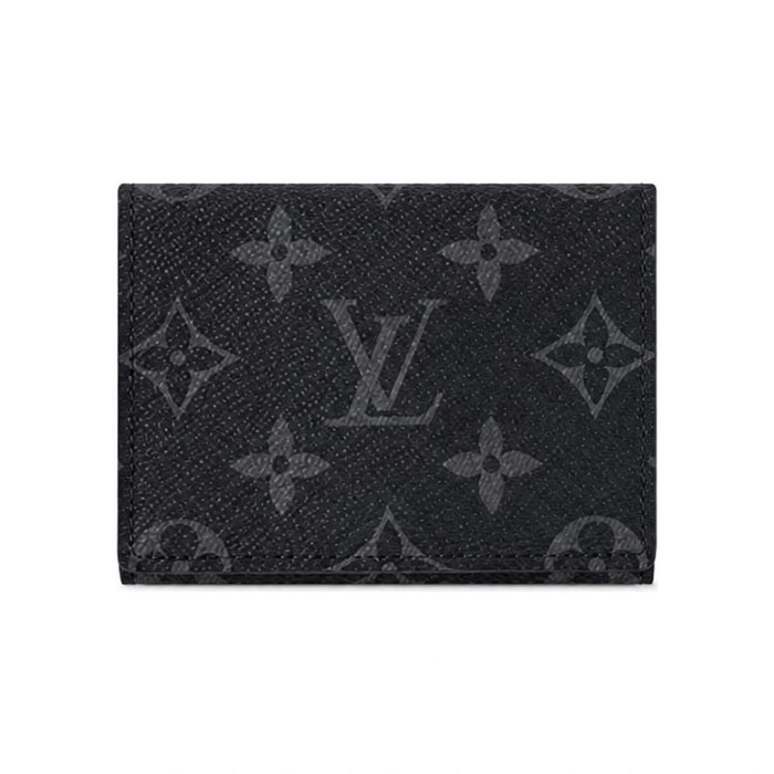 Louis Vuitton Monogram Eclipse Envelope Card Holder Wallet Unisex M12874