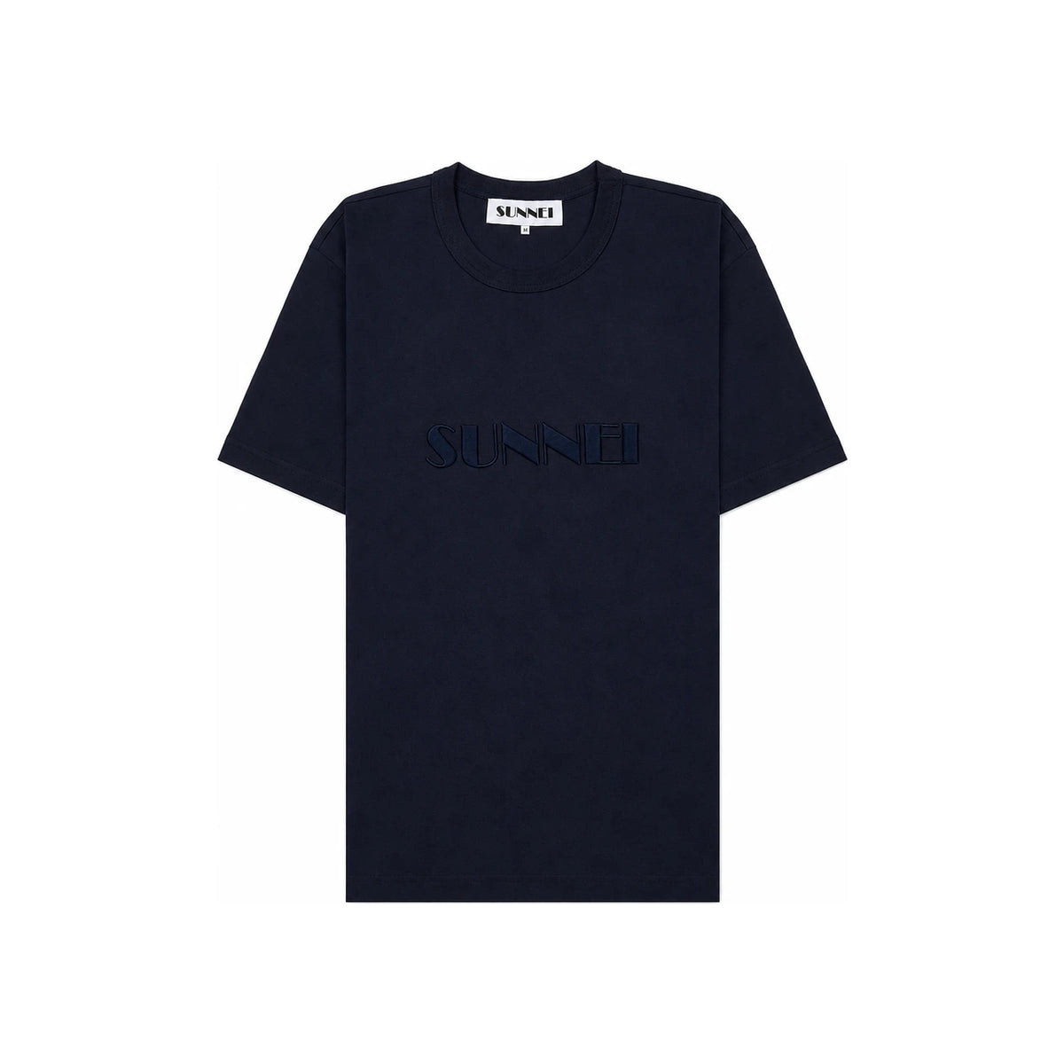 SUNNEI Men’s Big Logo Embroidered Short Sleeve T-Shirt Navy
