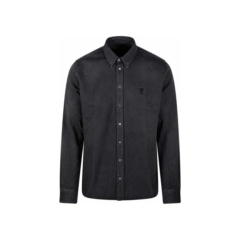 AMI Button-Down De Coeur Shirt USH060 CO0149 001