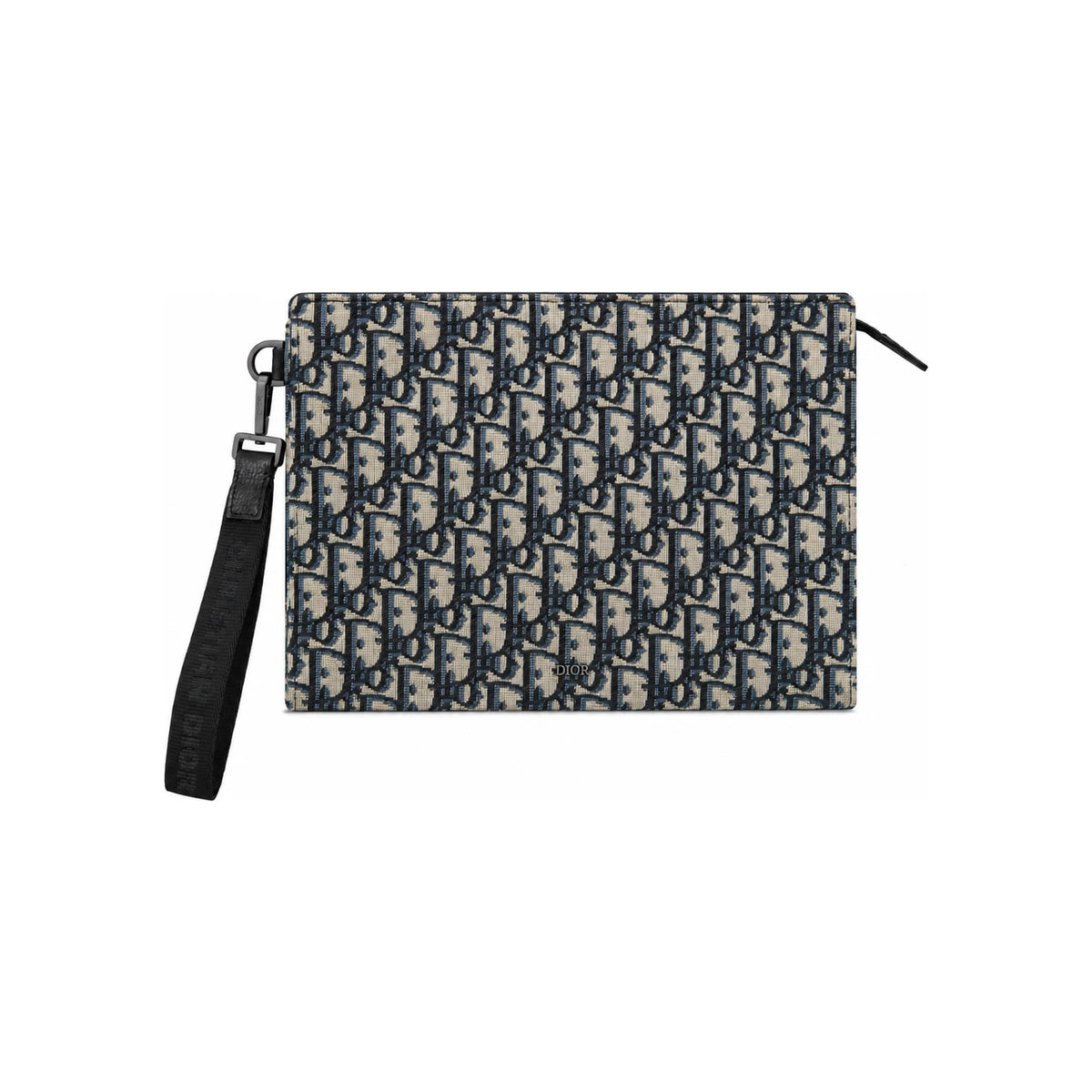 DIOR Beige Black Oblique A5 Triangle Pouch Men’s Clutch Bag 2ESCA483YKY H05E