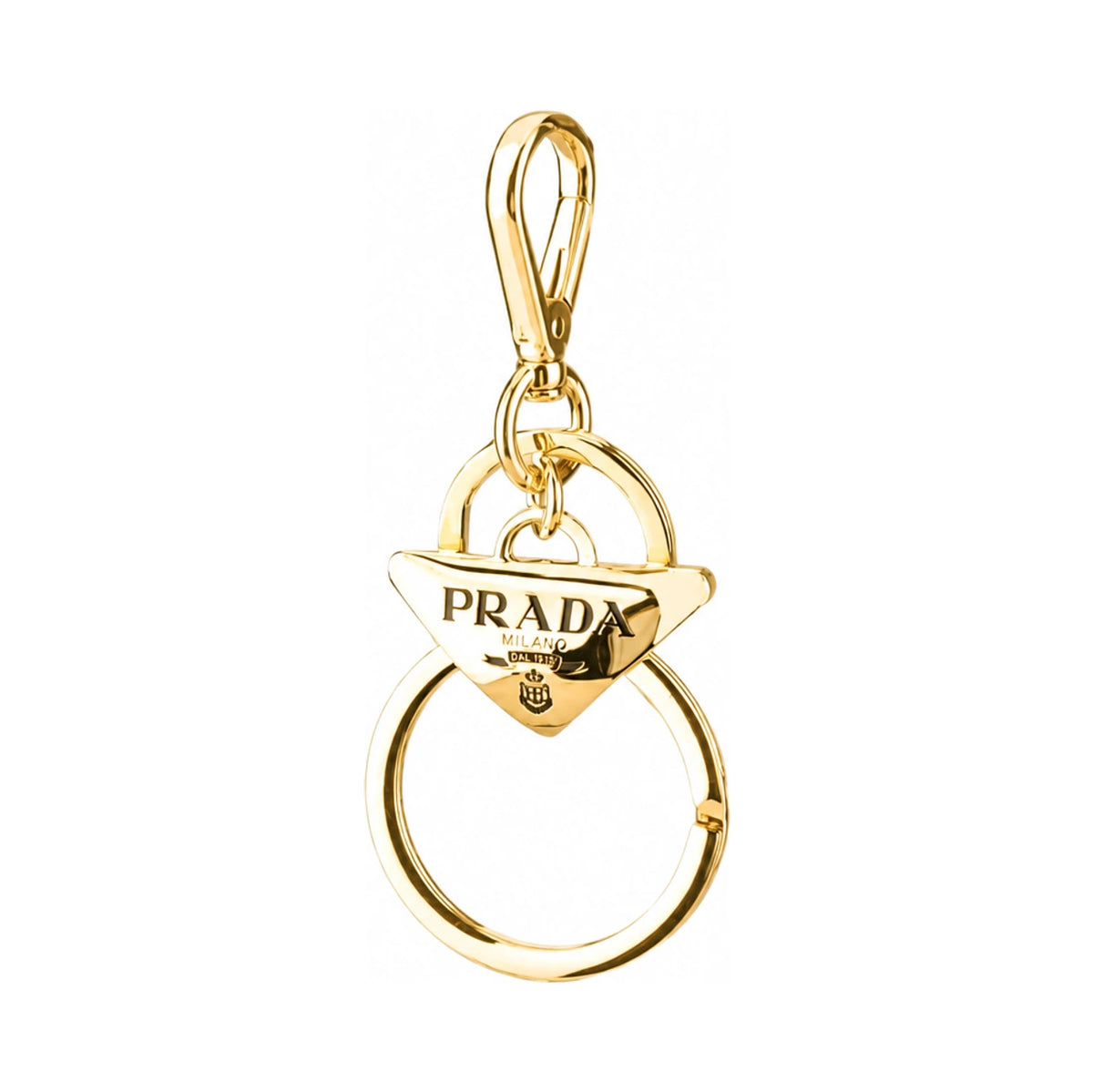 PRADA Leather Keyring Keychain Unisex 1PM037 66A F019F
