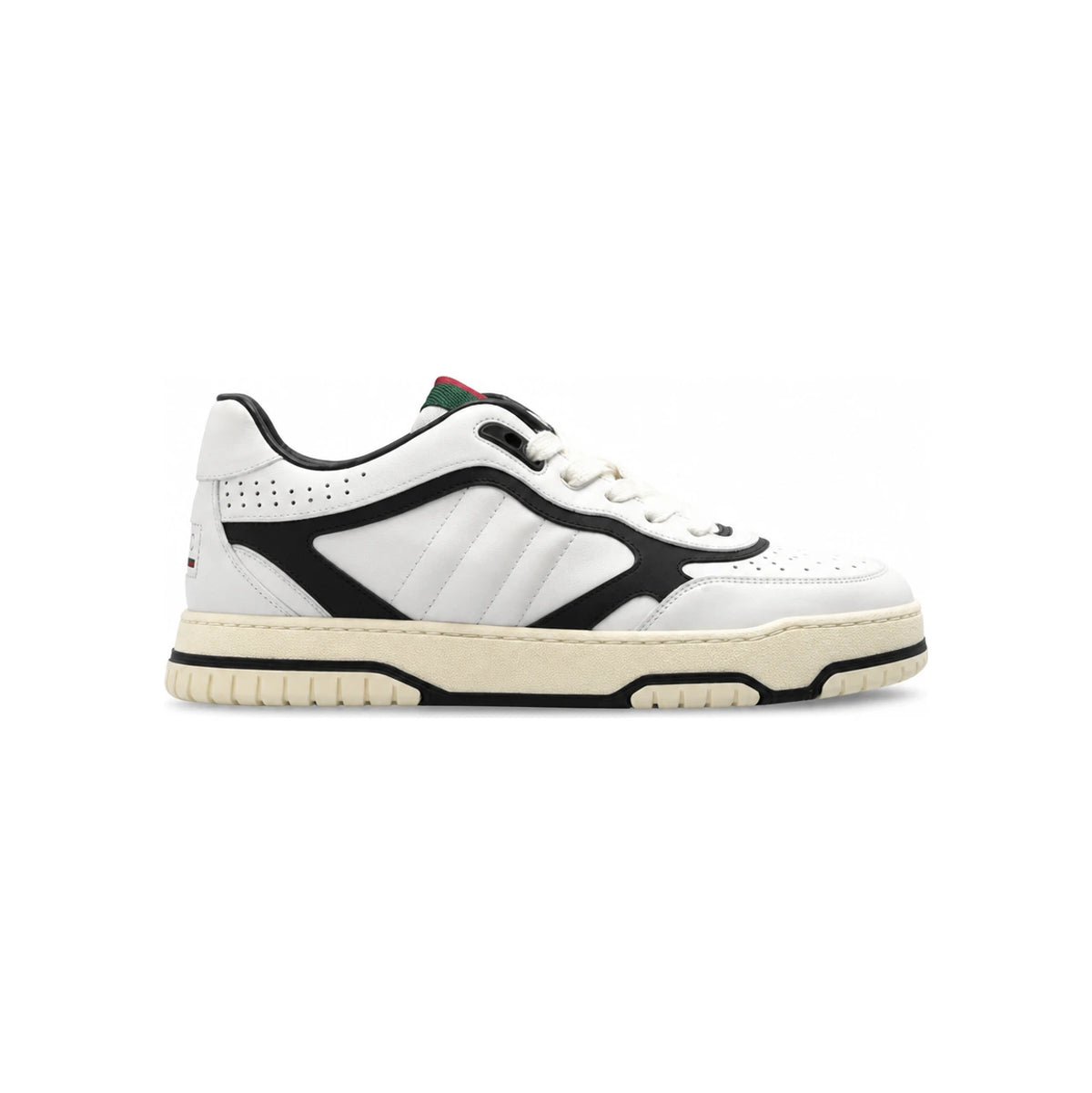 GUCCI ReWeb Smooth Leather Low-Top Sneakers Women White