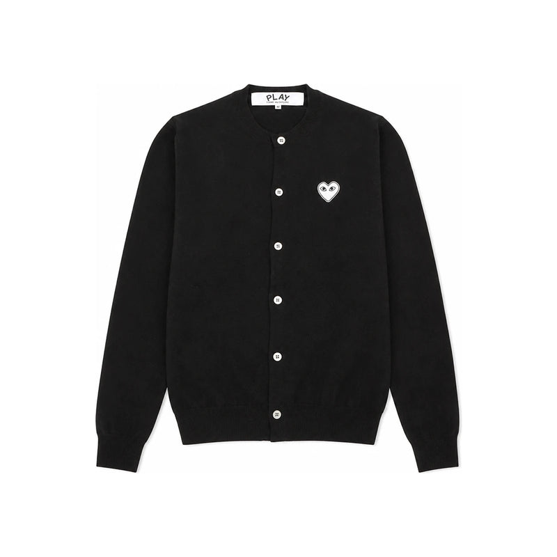 Comme des Garcons White Heart Knit Cardigan Unisex AX N061 051 1