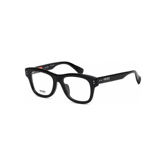 KENZO Black Acetate Square Oversized Eyeglass Frames Asian Fit KZ50175F 001