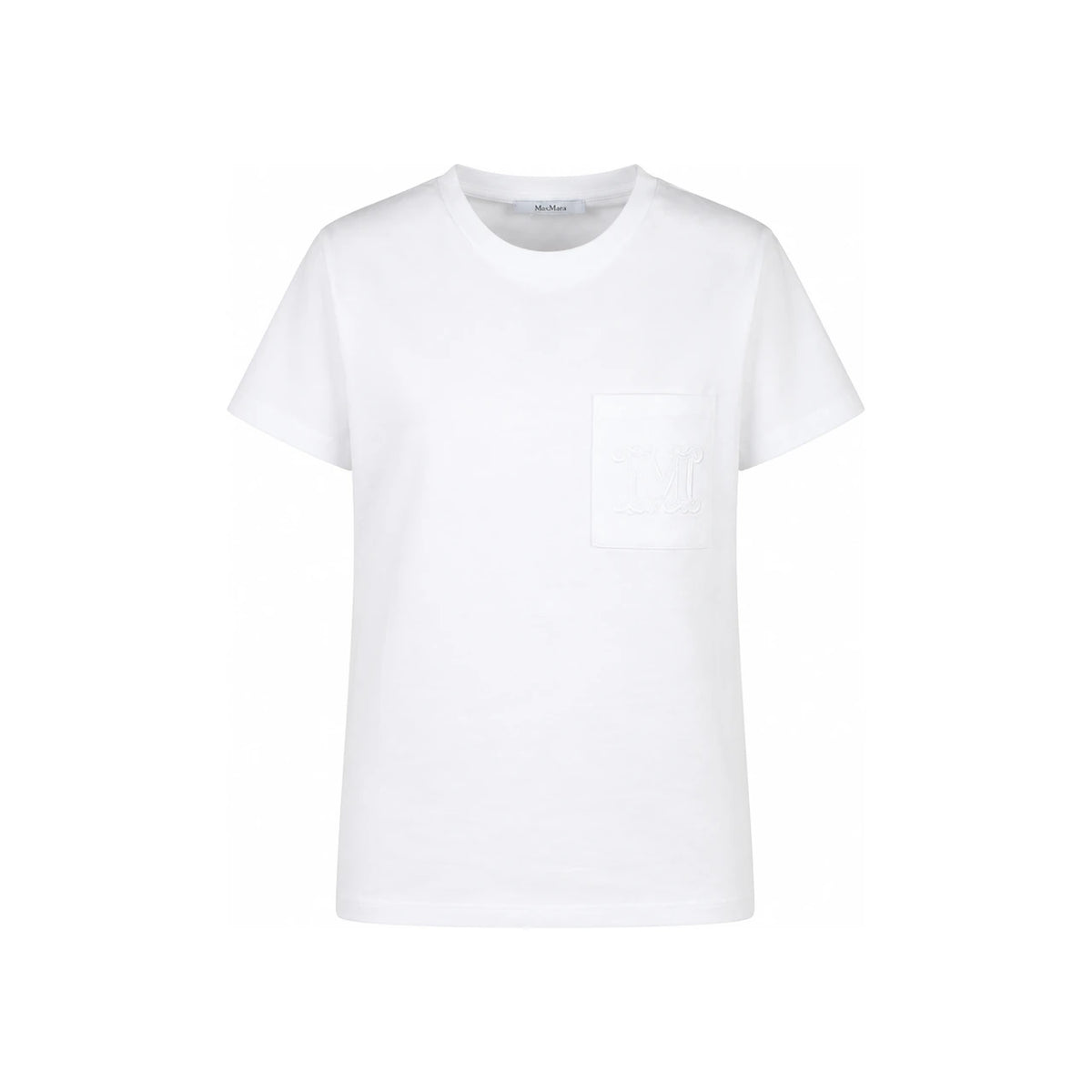 Max Mara White Pocket Logo T-Shirt 2421946011 001