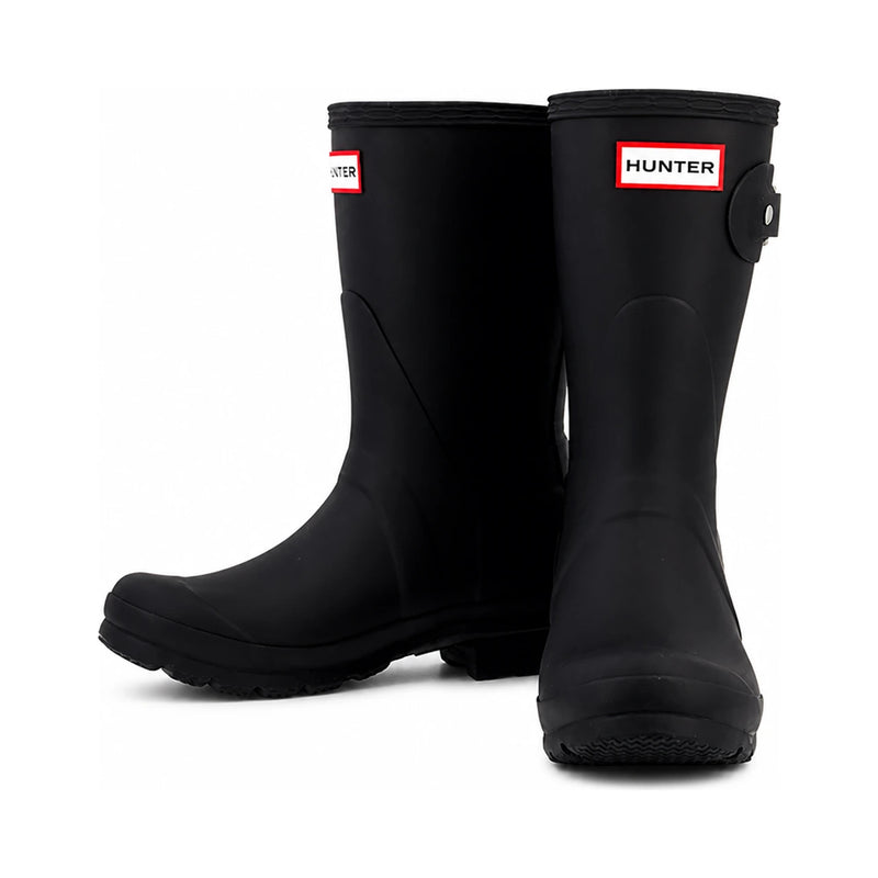 HUNTER Original Short Rain Boots Black Women’s Rubber Boot WFS1000RMA BLK