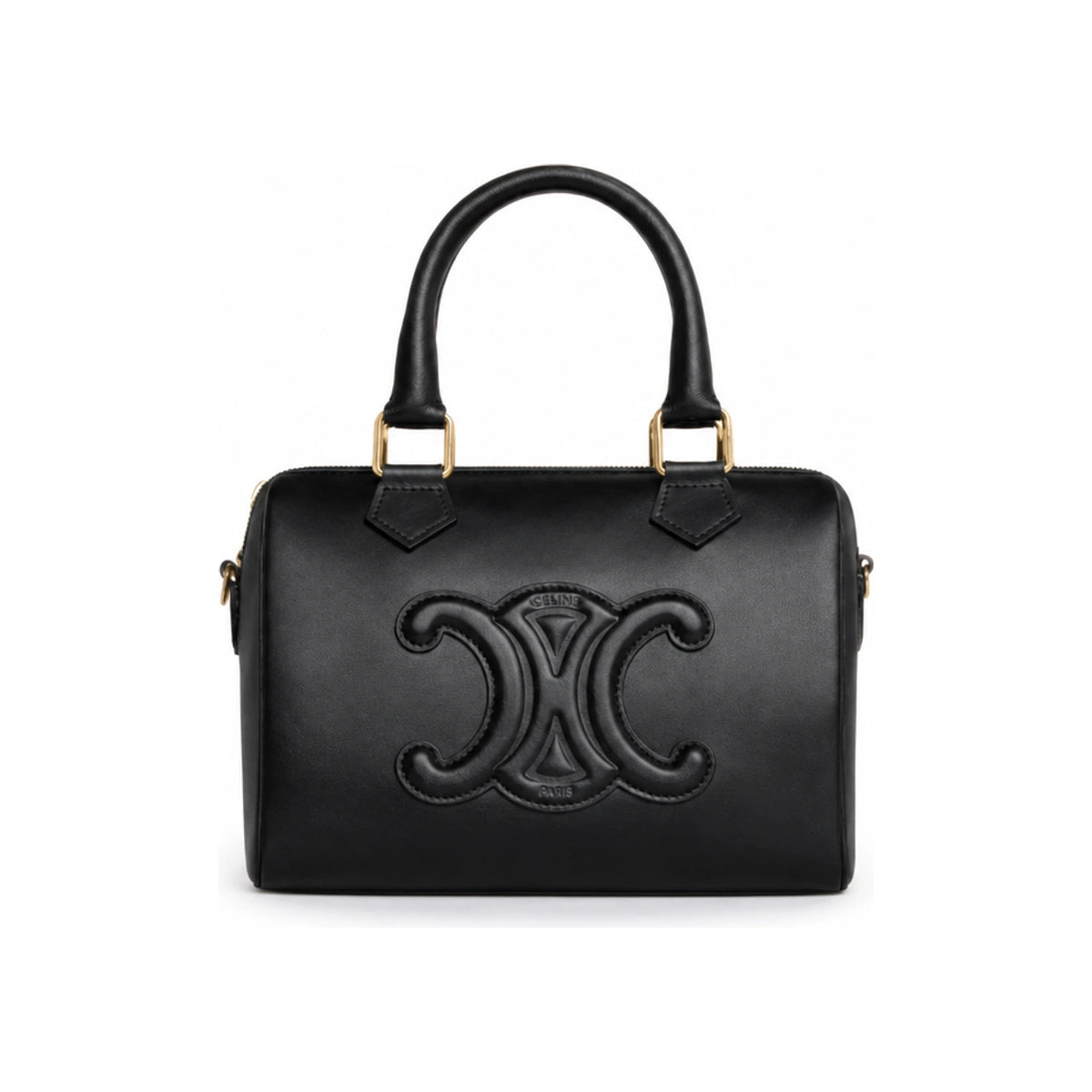 CELINE Small Boston Soft Calfskin Tan Tote Bag