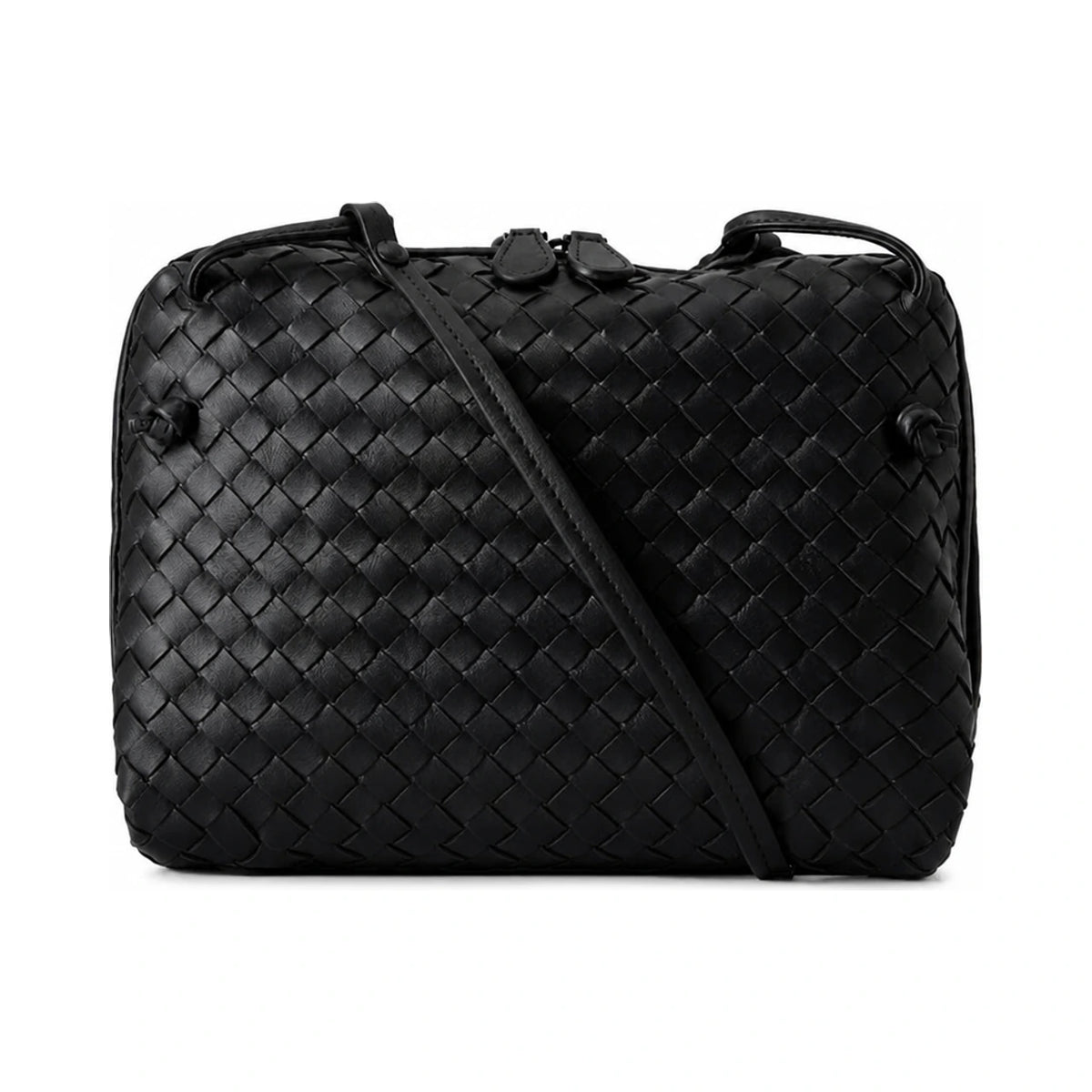 Bottega Veneta Intrecciato Nodi Mini Leather Crossbody Bag