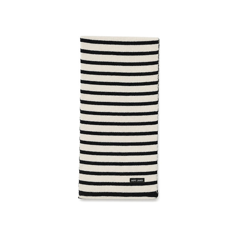 Saint James Unisex Wool Scarf 1409 ECRU MARINE