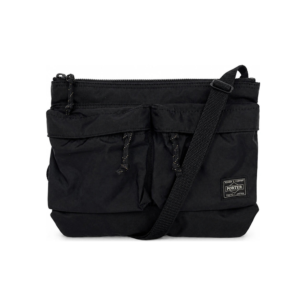 PORTER Force Shoulder Bag Unisex Black Crossbody Bag Nylon